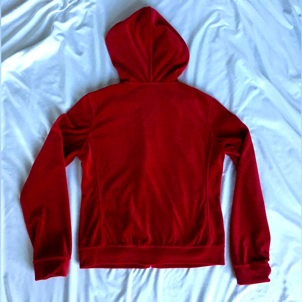 Y2k EUC Express red velour track suit set, size S, worn 3x. - Picture 5 of 16